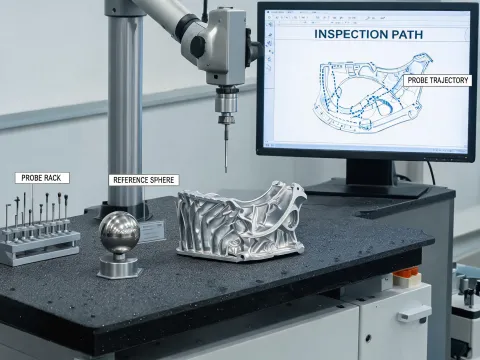CMM programming and probing area