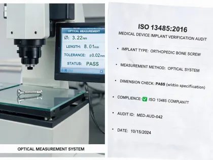 Medical device dimensional verification